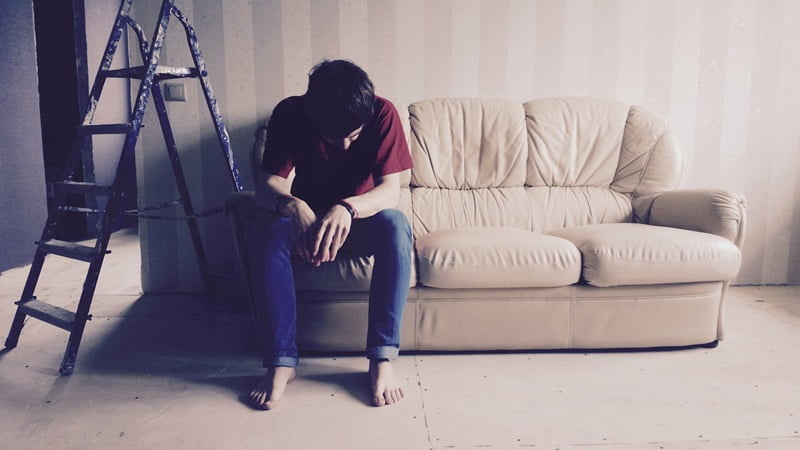 体調不良の男性